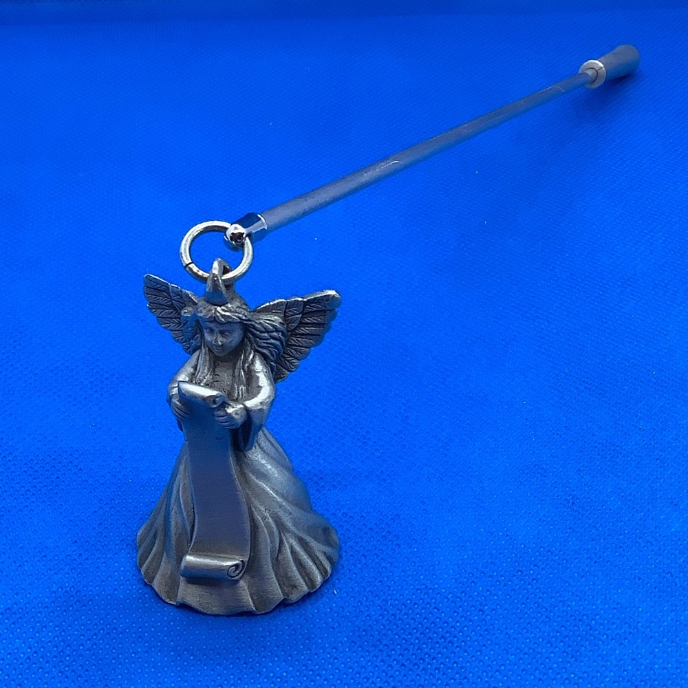 Vintage 1997 Party Lite Pewter Angel Candle Snuffer